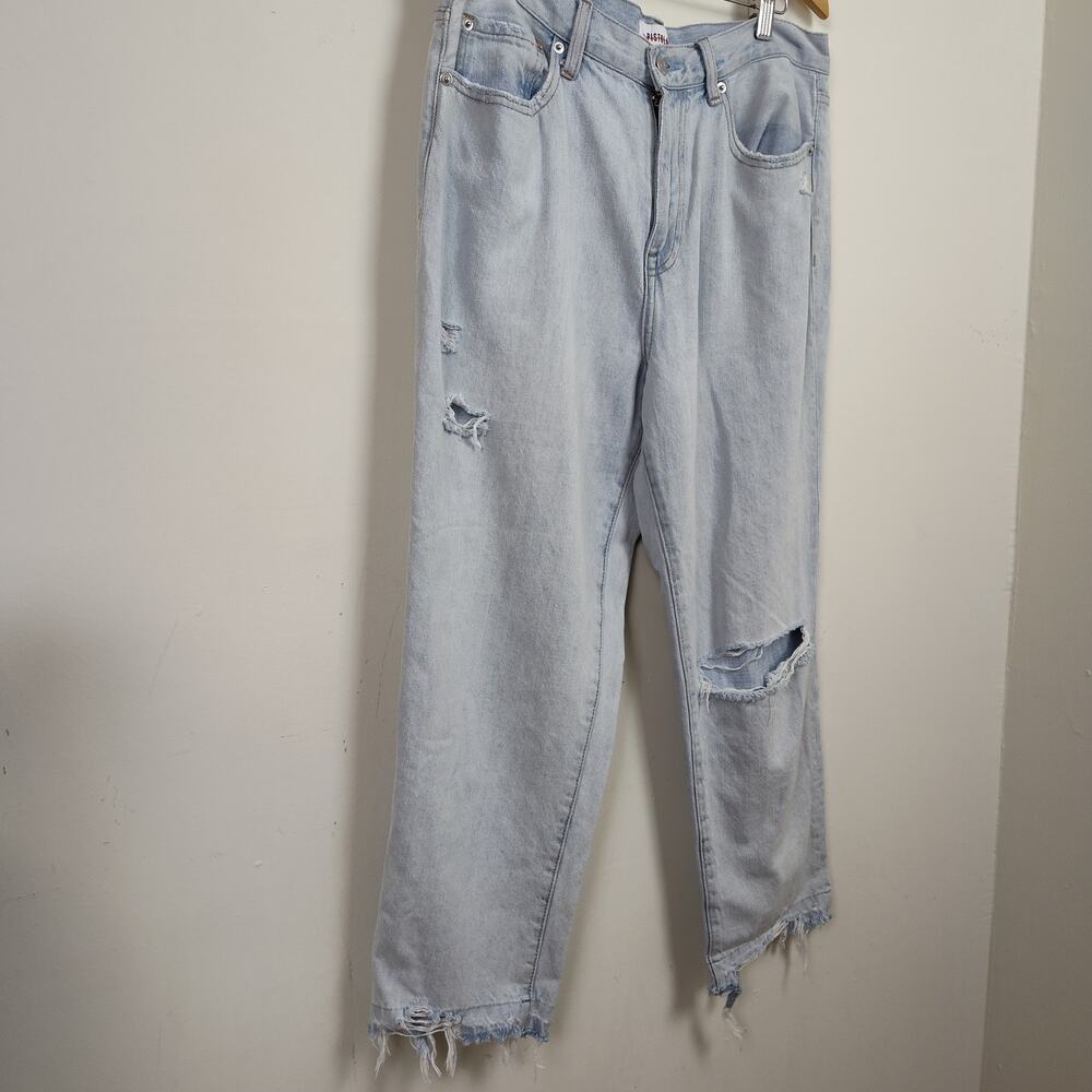 PISTOLA HIGH RISE JEANS BAGGY CROPPED WOMEN'S SIZE 30 RIPPED FRAYED  LIGHTWASH - Picture 4 of 17